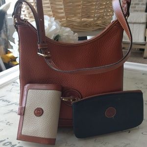 Dooney and Bourke purse wallet and cosmetic bag